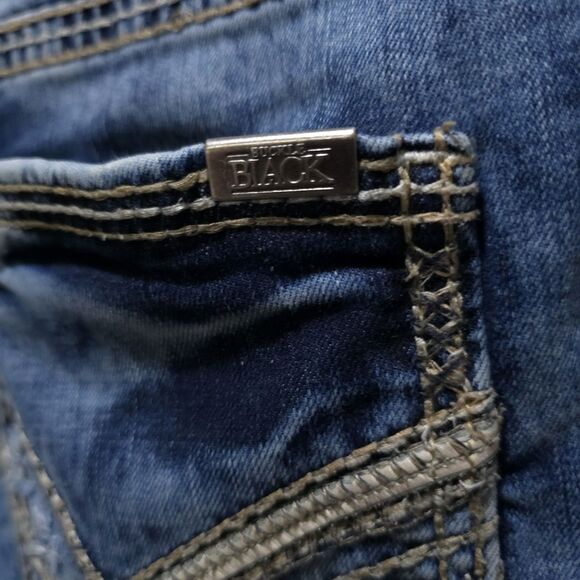 Buckle Black No3 Jeans 32x32 Y2K Mens Acid Wash Low Rise Stretch Grunge Rock VTG - Picture 11 of 16